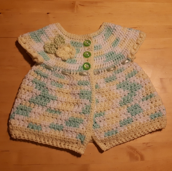 Beautiful Crochet Baby Cardigan💛 | Brand New | Size 0-3 Months - Picture 2 of 9